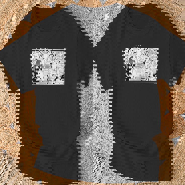 【白上フブキ】『ヤマト神想怪異譚』漫画コマtシャツ（本人セレクト 日本語）黒 Tシャツ 高齢者への贈り物