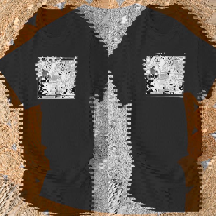 【白上フブキ】『ヤマト神想怪異譚』漫画コマtシャツ（本人セレクト 英語）黒 Tシャツ 高齢者への贈り物