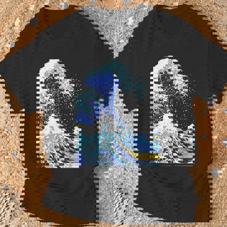 【神奈川沖浪裏】葛飾北斎 和柄 日本のお土産 贈り物 ギフト Tシャツ 高齢者への贈り物