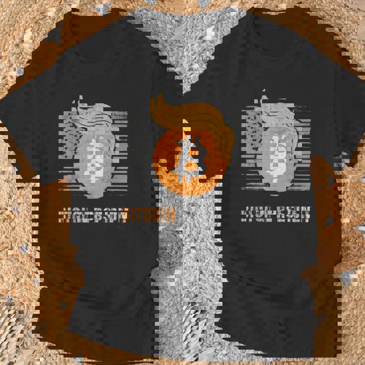 ありがとうトランプアメリカ ビットコインプレジデント就任式ジョーク Tシャツ 高齢者への贈り物