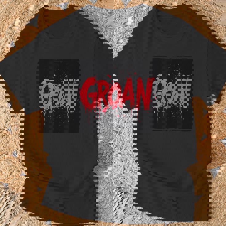 うめき声の衣装で苦労を表現しましょう。 Tシャツ 高齢者への贈り物