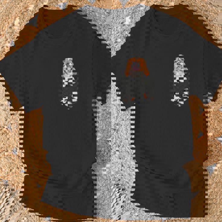 おかしなキャバリア王チャールズ・スパニエルがあなたのポケットに。 Tシャツ 高齢者への贈り物