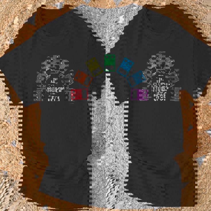 おもしろレインボーエフェクトギターペダルtシャツ Tシャツ 高齢者への贈り物