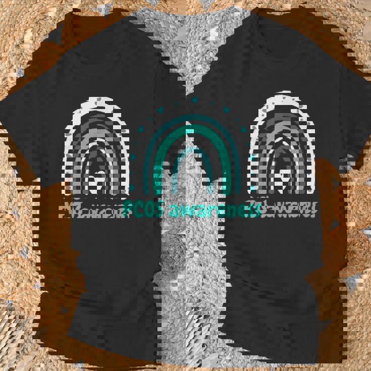 かわいいpcos啓発ボヘミアンレインボーpcosサポート。 Tシャツ 高齢者への贈り物