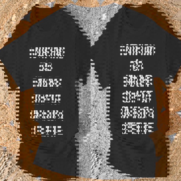 かわいいことわざ、面白い皮肉なニーエンバーマーと私の猫。 長袖tシャツ Tシャツ 高齢者への贈り物