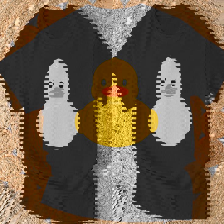 かわいいゴム製アヒルのアヒル Tシャツ 高齢者への贈り物