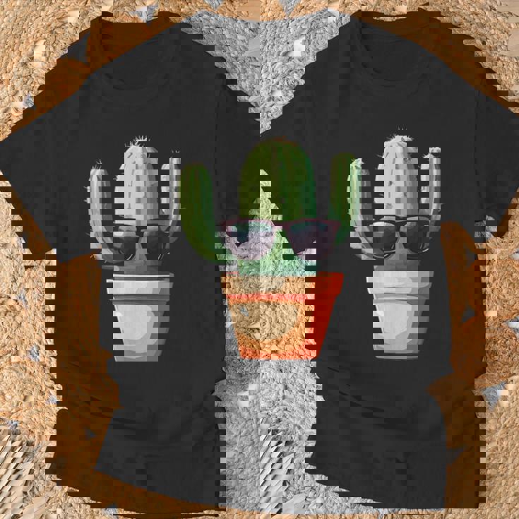 かわいいサボテン 鉢植え サボテン Tシャツ 高齢者への贈り物