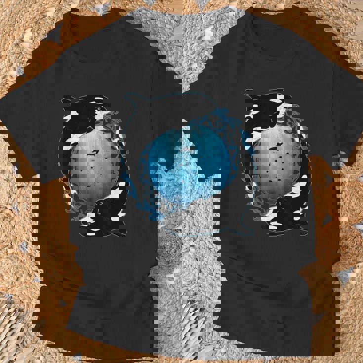 かわいいシャチキラークジラ Tシャツ 高齢者への贈り物