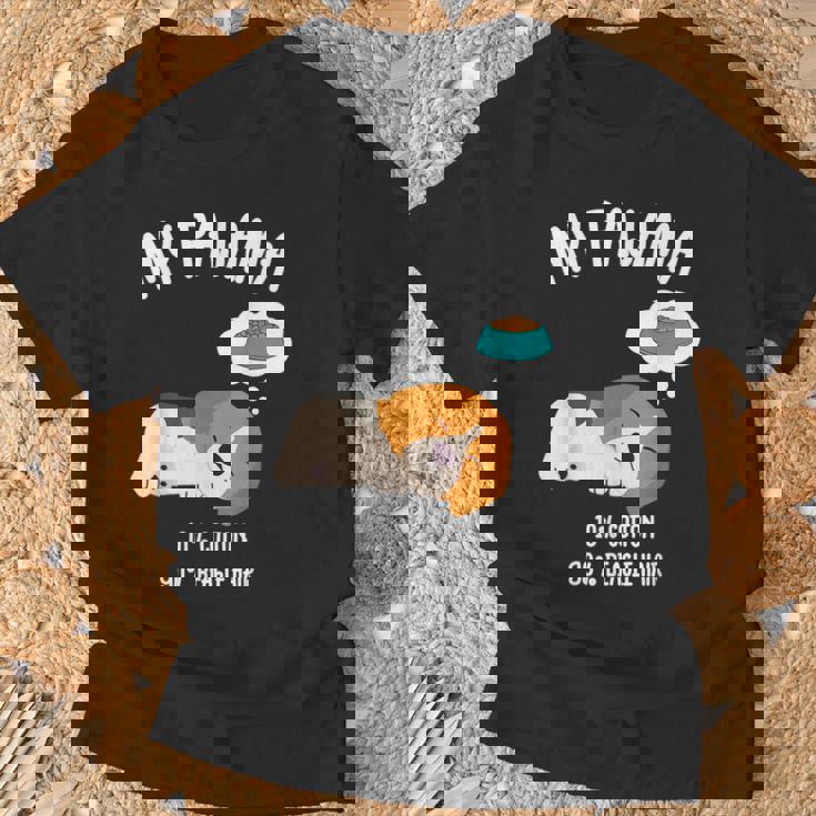 かわいいスリーピングビーグル ペット愛好家のための面白い犬のデザイン Tシャツ 高齢者への贈り物