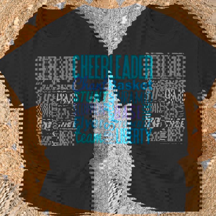 かわいいチアリーダーギフト ブルーチアムーブ チアリーディングコーチ Tシャツ 高齢者への贈り物