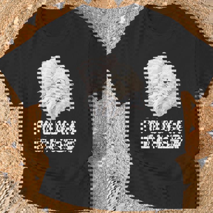 かわいいビションフリーゼ If You Love Me Let Meleep パジャマ Tシャツ 高齢者への贈り物