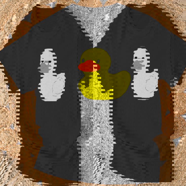 かわいいラバーダックイエローグラフィックかわいいラバーダック Tシャツ 高齢者への贈り物
