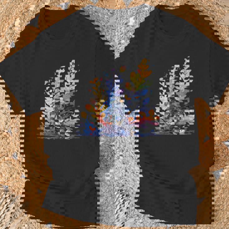 かわいい水彩 ウミウシの昆布の葉 羊 海洋の葉 ナメクジ Tシャツ 高齢者への贈り物