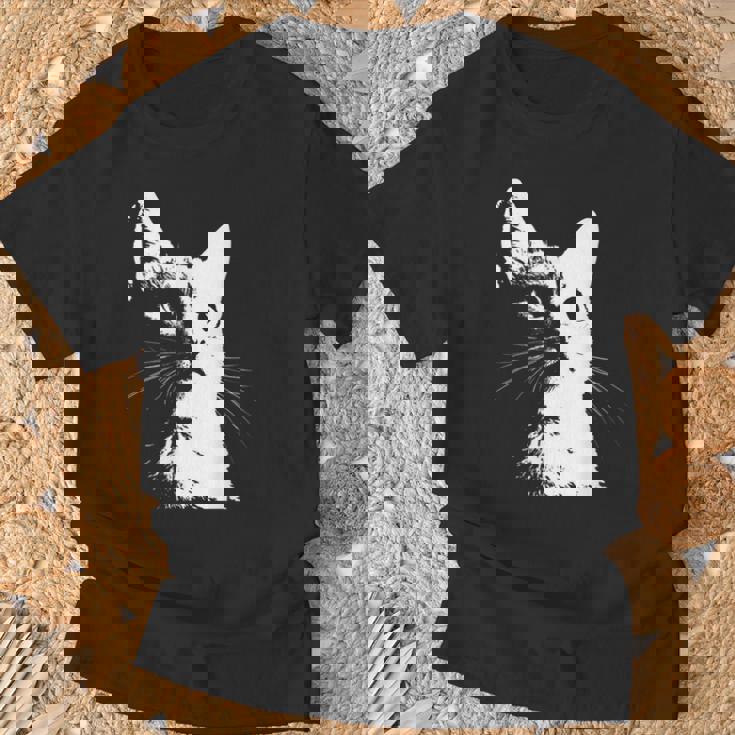 かわいい猫のポートレートデザイン。 Tシャツ 高齢者への贈り物