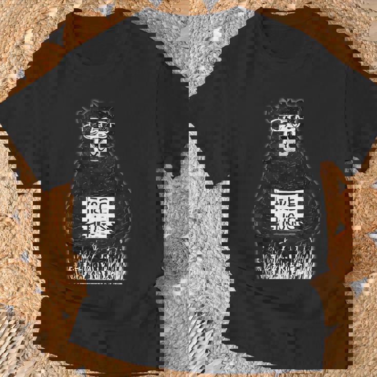 くま 熊 ベア ハグ Tシャツ 高齢者への贈り物