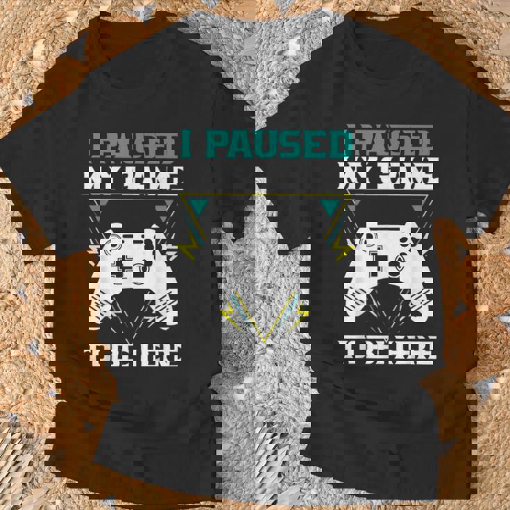 ここに来るためにゲームを一時停止しましたゲーマー Tシャツ 高齢者への贈り物