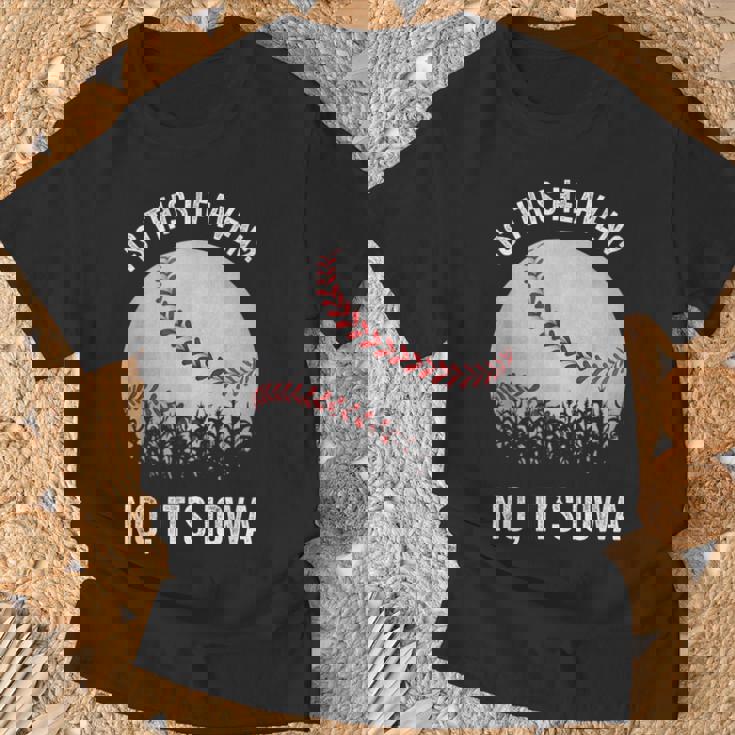 ここは天国か？アイオワ・ビンテージ・ベースボール・コーン・フィールズ Tシャツ 高齢者への贈り物