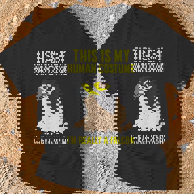 これは私の人間のコスチュームです私は本当にハヤブサ鳥です Tシャツ 高齢者への贈り物