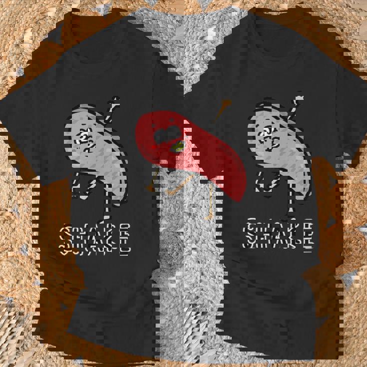 しゃけの切り身さん Tシャツ 高齢者への贈り物