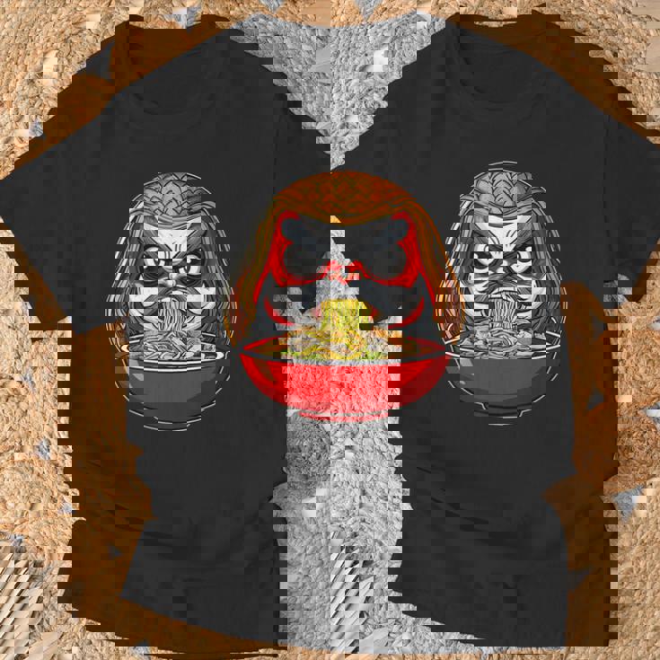 だるま人形 日本 ラーメン 和麺 Tシャツ 高齢者への贈り物