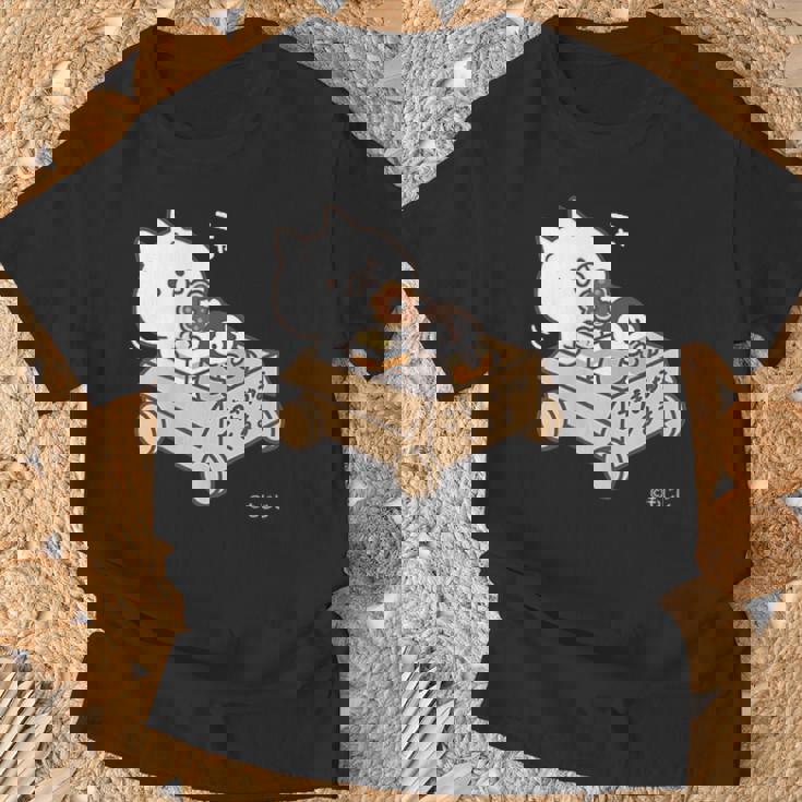 ねこぺん日和 こうきゅうなくるま ダークカラー Tシャツ 高齢者への贈り物