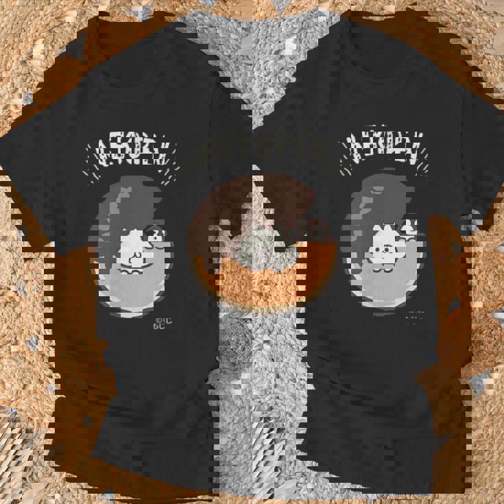 ねこぺん日和 ドーナツねこぺん ダークカラー Tシャツ 高齢者への贈り物