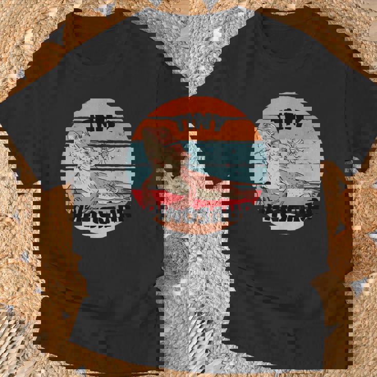 ひげを生やしたドラゴン爬虫類の小さな恐竜のかわいいスケールタンポポ Tシャツ 高齢者への贈り物