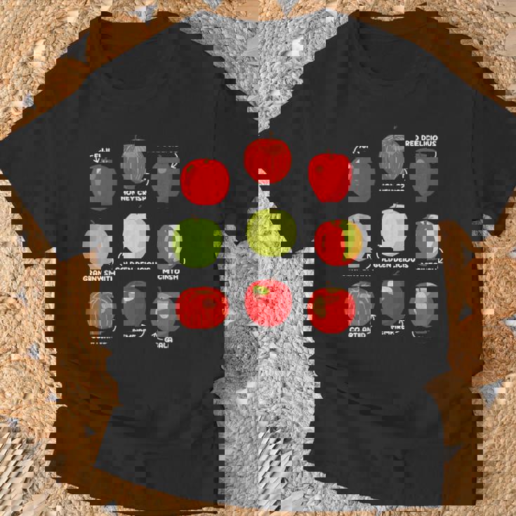 りんごの種類 りんご好き リンゴ果樹園 りんご狩り Tシャツ 高齢者への贈り物