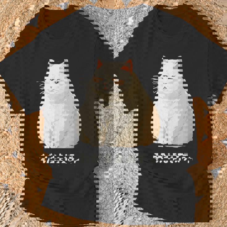 わがままボディ 猫 ねこ 白猫 太ったねこ ぽっちゃり ねこ好き かわいい おもしろ 面白い Tシャツ 高齢者への贈り物