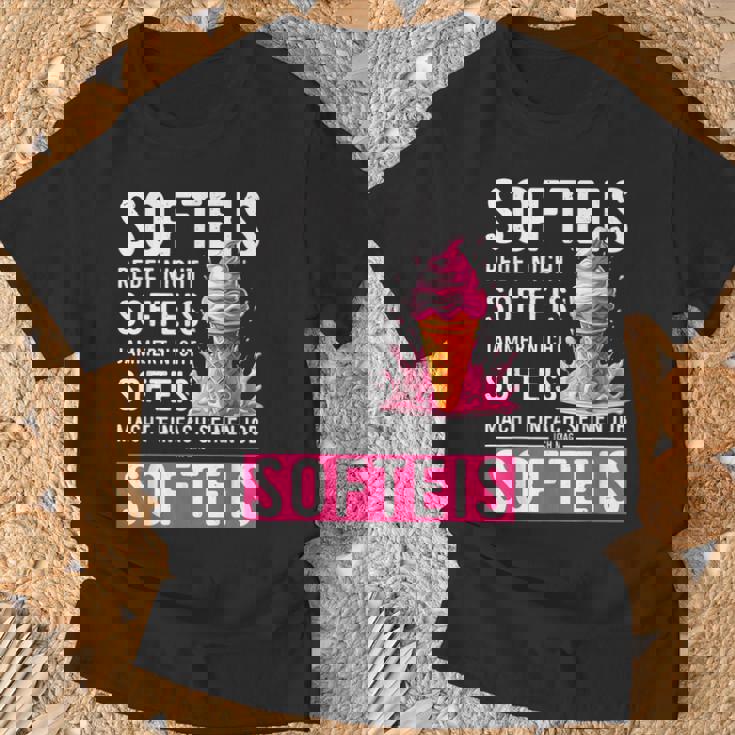 アイスクリームセラーコスチュームソフトアイスクリームはアイスクリームを言わないで話す Tシャツ 高齢者への贈り物