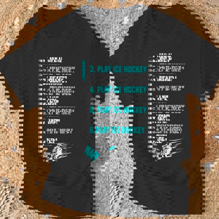 アイスホッケーデー 面白い アイスホッケー Tシャツ 高齢者への贈り物