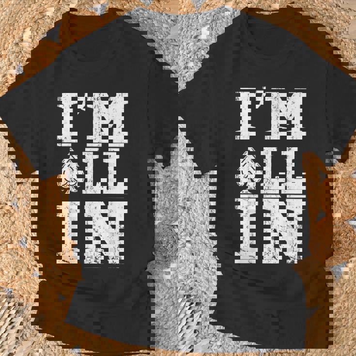 アイムオールイン ポーカーシャツ ポーカープレイヤー カード ギャンブラー Tシャツ 高齢者への贈り物