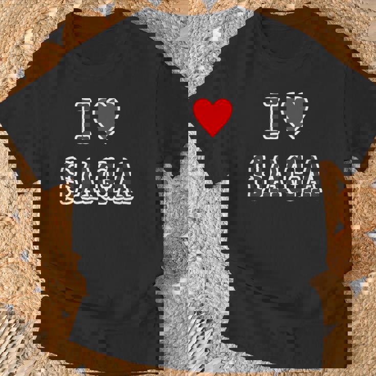 アイラブ・Saga 佐賀（I Love ハート）【47都道府県】ジモt ティ 地元 旅行 グッズ お土産 面白 Tシャツ 高齢者への贈り物