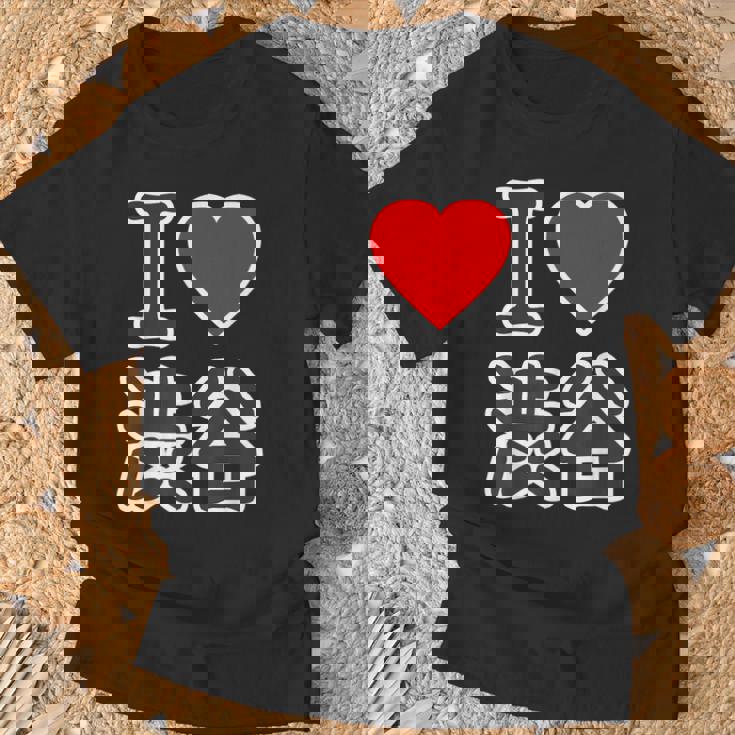 アイラブ・渋谷（I Love ハート）渋谷区 Big 大きな文字【東京23区】ジモtティ 面白い Tシャツ 高齢者への贈り物