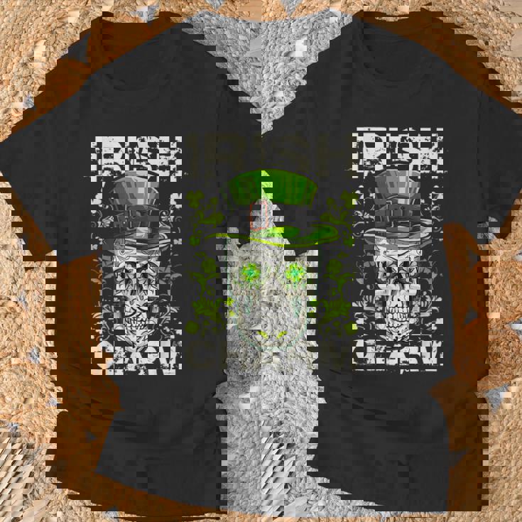 アイリッシュ・チャーム・シュガー・スカル・セント・パトリックス・デイ・アウトフィット Tシャツ 高齢者への贈り物
