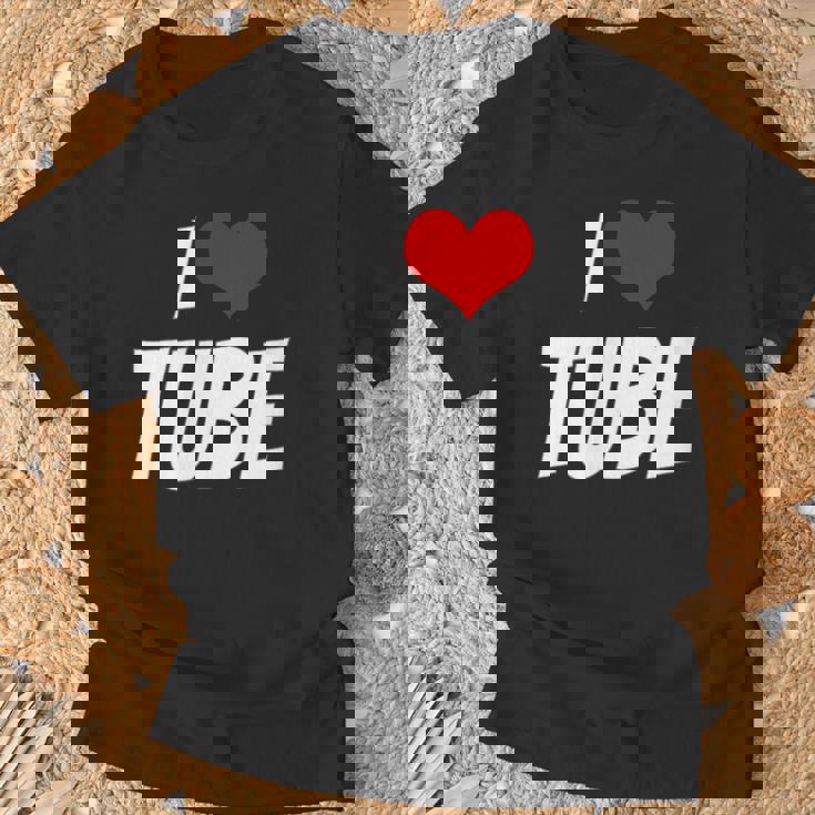 アイ・ラブ・チューブ・ハート Tシャツ 高齢者への贈り物