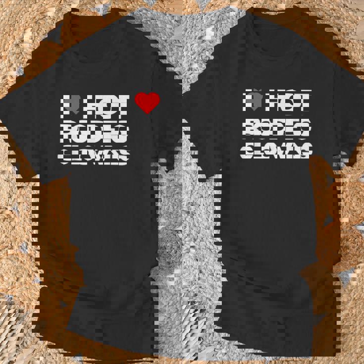 アイ・ラブ・ホット・ロデオ・クラウンズ・ファニー・ウェスタン・ロデオ・カウガール Tシャツ 高齢者への贈り物