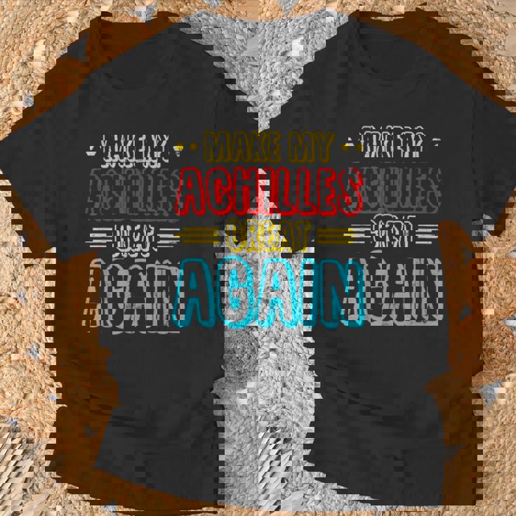 アキレス手術の回復、アキレス膝、回復手術 Tシャツ 高齢者への贈り物