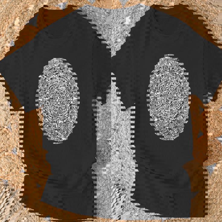 アステカまたはマヤ暦 Tシャツ 高齢者への贈り物