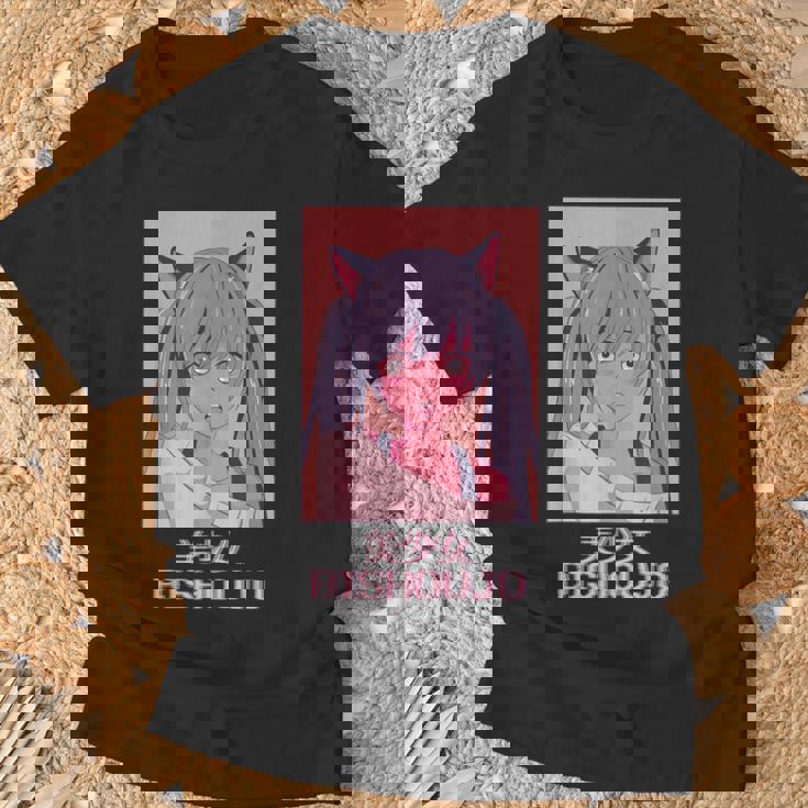 アニメガール猫少女日本蒸気波美少女美少女。 Tシャツ 高齢者への贈り物