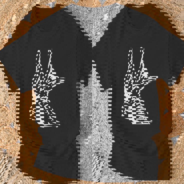 アメリカントラディショナル ツバメ 鳥 アウトライン タトゥー Tシャツ 高齢者への贈り物