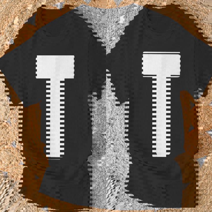 アルファベット大文字 モノグラム イニシャル Tシャツ 高齢者への贈り物