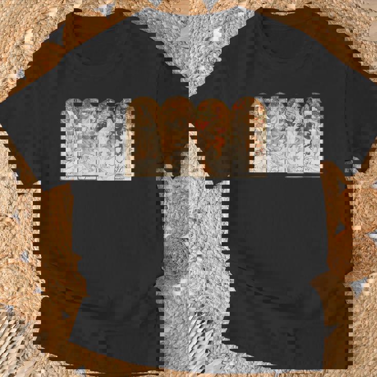 アルフォンス・マリア・ミュシャの季節 Tシャツ 高齢者への贈り物