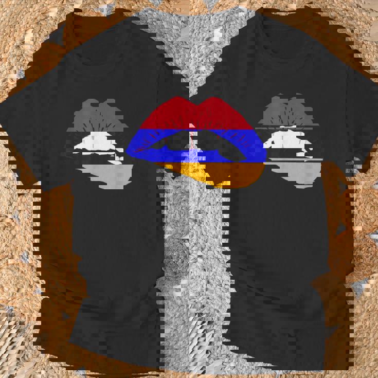 アルメニアリップ アルメニアプライド アルメニアルーツ アルメニア国旗 Tシャツ 高齢者への贈り物