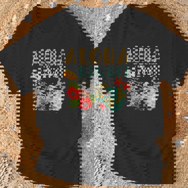 アロハ ハワイアン ウクレレ Tシャツ 高齢者への贈り物