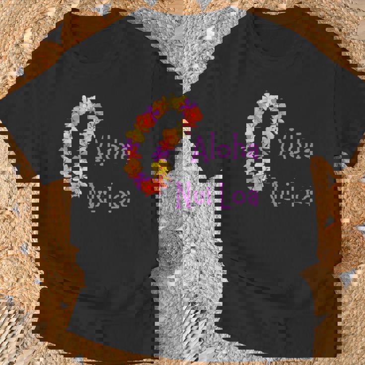 アロハヌイロアハワイアンとても愛し合うフラワーレイ Tシャツ 高齢者への贈り物