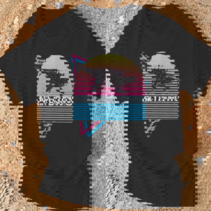 アンキロサウルス 恐竜 レトロ Tシャツ 高齢者への贈り物