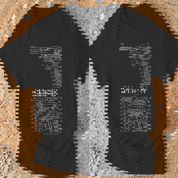 アンティークヴィンテージ第二次世界大戦 ワルサー P38 ガンコレクター用 Tシャツ 高齢者への贈り物