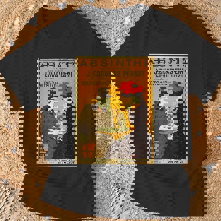 アールヌーボー アブサン ビクトリア朝 カップル テーブル Tシャツ 高齢者への贈り物