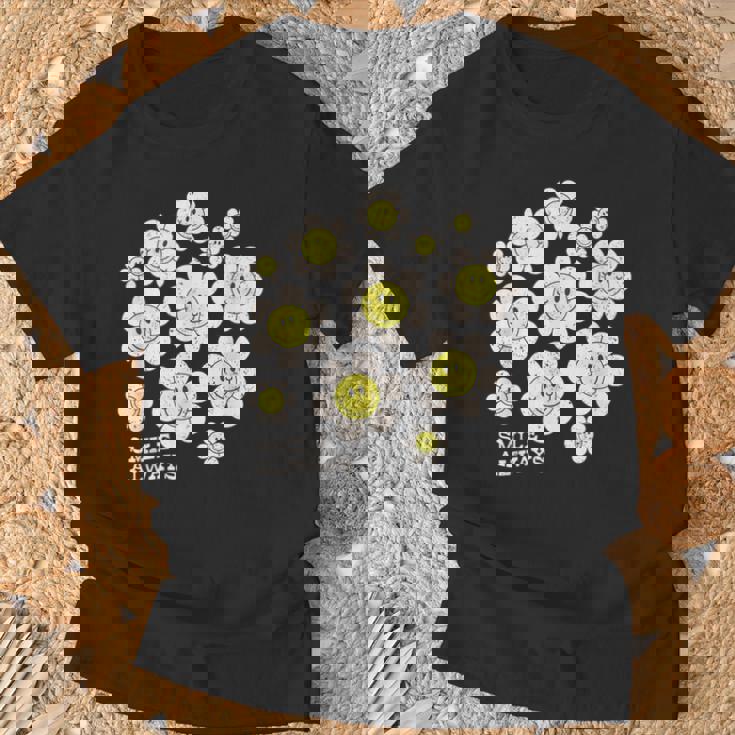 イエロー スマイル 顔 花mile Always キッズ 幼児 女の子 Tシャツ 高齢者への贈り物